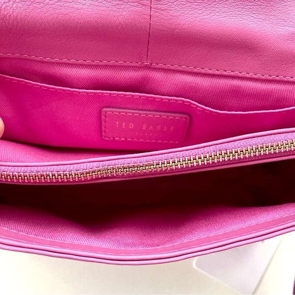 TED BAKER Pink Bow Top handle handbag with long adjustable shoulder cross body - Picture 12 of 16